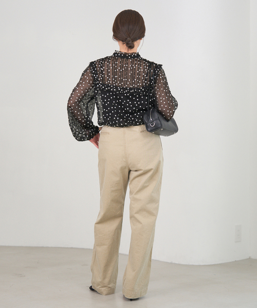 IENA（イエナ）の「《WEB限定/追加2》楊柳フリルピンタックブラウス（シャツ/ブラウス・レディース・ブラック・FREE）」の12枚目の写真