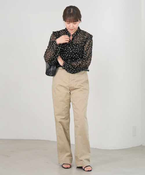 IENA（イエナ）の「《WEB限定/追加2》楊柳フリルピンタックブラウス（シャツ/ブラウス・レディース・ブラック・FREE）」の13枚目の写真