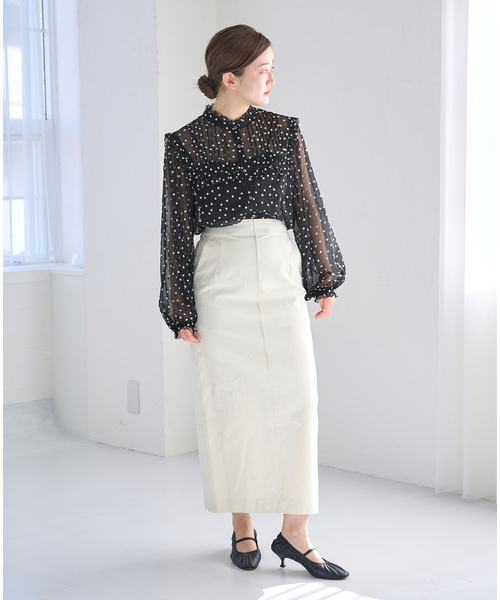 IENA（イエナ）の「《WEB限定/追加2》楊柳フリルピンタックブラウス（シャツ/ブラウス・レディース・ブラック・FREE）」の20枚目の写真