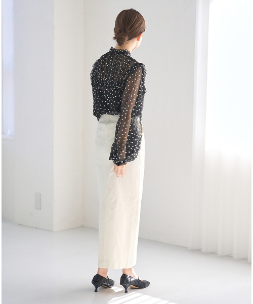 IENA（イエナ）の「《WEB限定/追加2》楊柳フリルピンタックブラウス（シャツ/ブラウス・レディース・ブラック・FREE）」の21枚目の写真