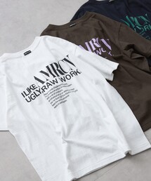 タグ付Americana アメリカーナ ワイドスリーブ T ロゴ白F 日本製