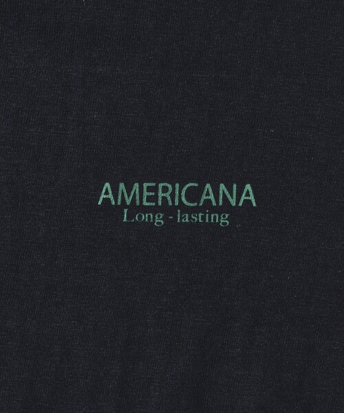 AMERICANA（アメリカーナ）の「Americana/アメリカーナ 別注 丸胴 ラフィー天竺 ロゴプリントTEE / リラックスフィット バックプリント半袖Tシャツ（Tシャツ/カットソー・レディース・ブラウン/ネイビー/ホワイト・FREE）」の20枚目の写真