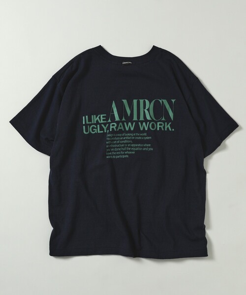 AMERICANA（アメリカーナ）の「Americana/アメリカーナ 別注 丸胴 ラフィー天竺 ロゴプリントTEE / リラックスフィット バックプリント半袖Tシャツ（Tシャツ/カットソー・レディース・ブラウン/ネイビー/ホワイト・FREE）」の19枚目の写真