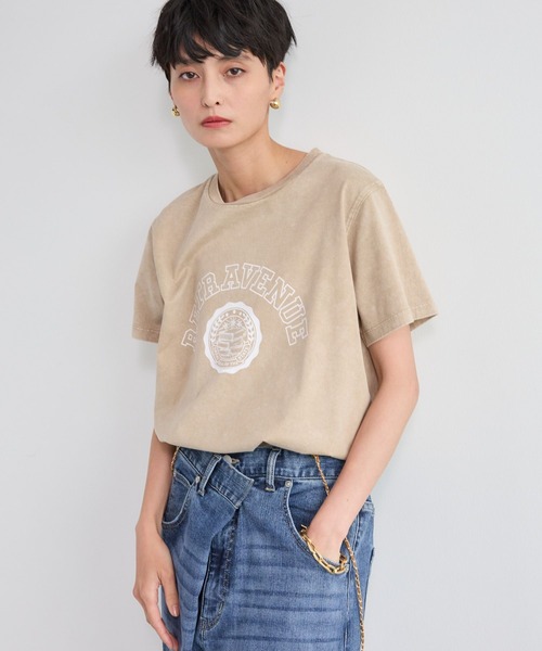 BARNYARDSTORM（バンヤードストーム）の「BARNYARDSTORM / ヴィンテージカレッジＴ（Tシャツ/カットソー・レディース・ブルー/イエロー/ベージュ・S/M）」の4枚目の写真