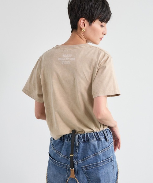 BARNYARDSTORM（バンヤードストーム）の「BARNYARDSTORM / ヴィンテージカレッジＴ（Tシャツ/カットソー・レディース・ブルー/イエロー/ベージュ・S/M）」の6枚目の写真