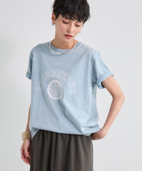 BARNYARDSTORM（バンヤードストーム）の「BARNYARDSTORM / ヴィンテージカレッジＴ（Tシャツ/カットソー・レディース・ブルー/イエロー/ベージュ・S/M）」の9枚目の写真