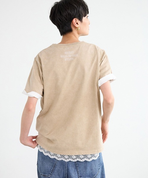 BARNYARDSTORM（バンヤードストーム）の「BARNYARDSTORM / ヴィンテージカレッジＴ（Tシャツ/カットソー・レディース・ブルー/イエロー/ベージュ・S/M）」の18枚目の写真