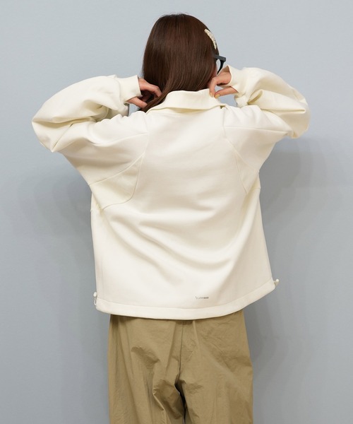 adidas（アディダス）の「adidas/アディダス フリース/トレーナー E0143（スウェット・レディース・オフホワイト/ブラック/パープル・M/L）」の6枚目の写真