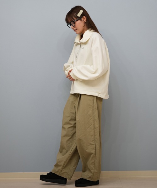 adidas（アディダス）の「adidas/アディダス フリース/トレーナー E0143（スウェット・レディース・オフホワイト/ブラック/パープル・M/L）」の9枚目の写真