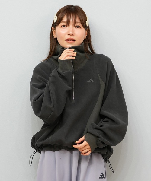 adidas（アディダス）の「adidas/アディダス フリース/トレーナー E0143（スウェット・レディース・オフホワイト/ブラック/パープル・M/L）」の11枚目の写真