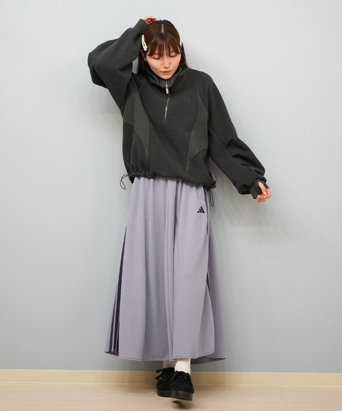 adidas（アディダス）の「adidas/アディダス フリース/トレーナー E0143（スウェット・レディース・オフホワイト/ブラック/パープル・M/L）」の14枚目の写真