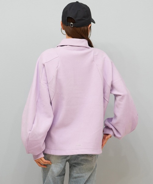 adidas（アディダス）の「adidas/アディダス フリース/トレーナー E0143（スウェット・レディース・オフホワイト/ブラック/パープル・M/L）」の19枚目の写真