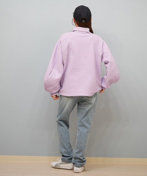 adidas（アディダス）の「adidas/アディダス フリース/トレーナー E0143（スウェット・レディース・オフホワイト/ブラック/パープル・M/L）」の22枚目の写真