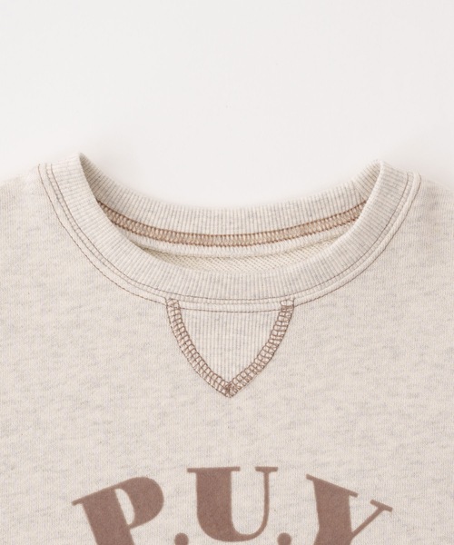 PUPPAPUPO（プッパプーポ）の「カレッジロゴ スウェット トレーナー（スウェット・キッズ・キナリ/チャコール・80/90/100/110）」の22枚目の写真