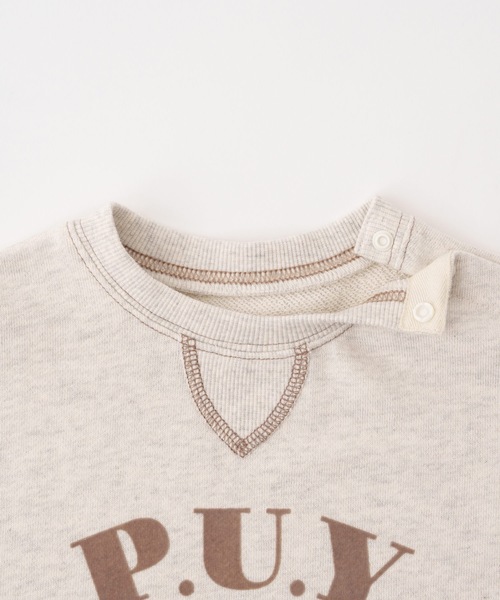 PUPPAPUPO（プッパプーポ）の「カレッジロゴ スウェット トレーナー（スウェット・キッズ・キナリ/チャコール・80/90/100/110）」の19枚目の写真