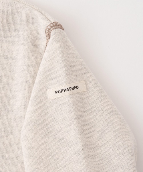 PUPPAPUPO（プッパプーポ）の「カレッジロゴ スウェット トレーナー（スウェット・キッズ・キナリ/チャコール・80/90/100/110）」の11枚目の写真