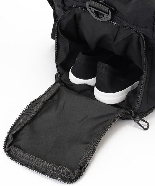 黒いジッパーポケット付きバッグ 防水バッグ 雨具 雨の日 バッグ 大容量 トート かばん 撥水 防水