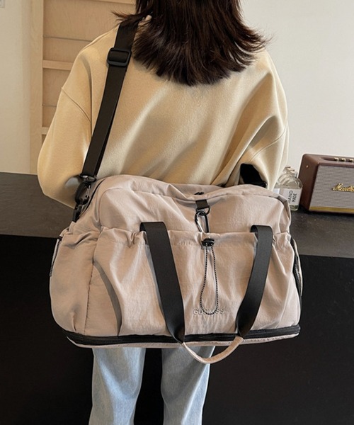 Lace Ladies(レースレディース)の「2WAY 多ポケット 大容量 フィットネス トート バッグ(ボストンバッグ・レディース・グレー/ブラック/ベージュ/ホワイト/グリーン・FREE)」の16枚目の写真
