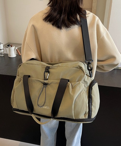 Lace Ladies(レースレディース)の「2WAY 多ポケット 大容量 フィットネス トート バッグ(ボストンバッグ・レディース・グレー/ブラック/ベージュ/ホワイト/グリーン・FREE)」の18枚目の写真