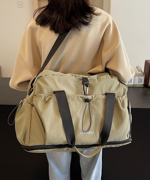 Lace Ladies(レースレディース)の「2WAY 多ポケット 大容量 フィットネス トート バッグ(ボストンバッグ・レディース・グレー/ブラック/ベージュ/ホワイト/グリーン・FREE)」の19枚目の写真