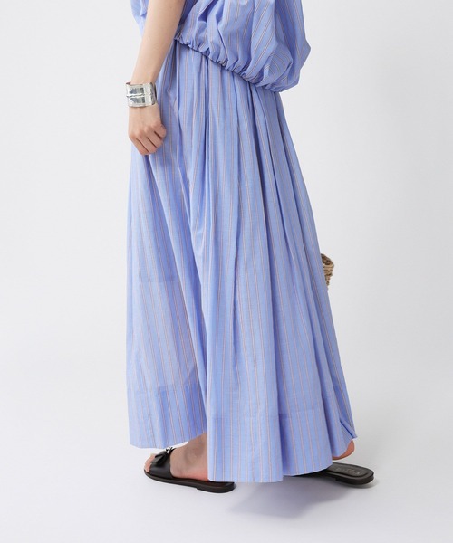 BABYLONE（バビロン）の「タフタギャザーロングスカート（スカート・レディース・ホワイト/ブラック/サックスブルー・フリー）」の21枚目の写真
