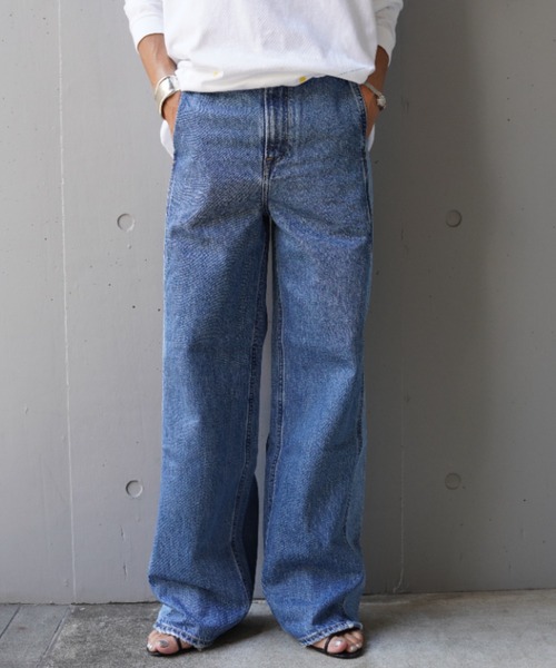 upperhights(アッパーハイツ)の「upper hights(アッパーハイツ)THE NIECE/Hidrise Wide Straight/バイカラー(デニムパンツ・レディース・その他35・22/23/24/25)」の1枚目の写真