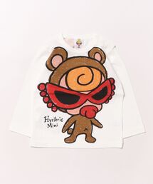 ヒステリックミニ テディ 総柄 サックス ブルー Tシャツ 120 14502973-06.jpg