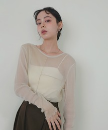 Tシャツ/カットソー（ホワイト/白色系・ボートネック