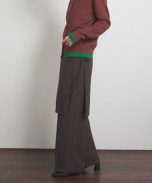 Shelly island（シェリーアイランド）の「レイヤードスラックスパンツ（その他パンツ・レディース・グレー/ブラック/ブラウン・FREE）」の3枚目の写真