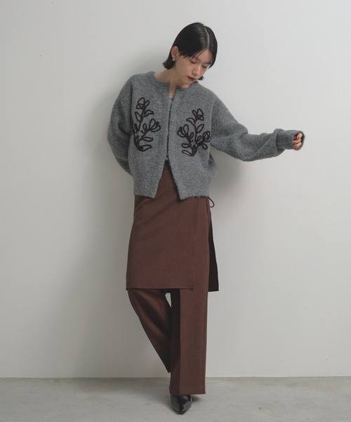 Shelly island（シェリーアイランド）の「レイヤードスラックスパンツ（その他パンツ・レディース・グレー/ブラック/ブラウン・FREE）」の17枚目の写真