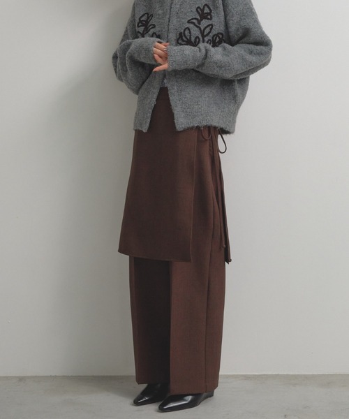 Shelly island（シェリーアイランド）の「レイヤードスラックスパンツ（その他パンツ・レディース・グレー/ブラック/ブラウン・FREE）」の20枚目の写真