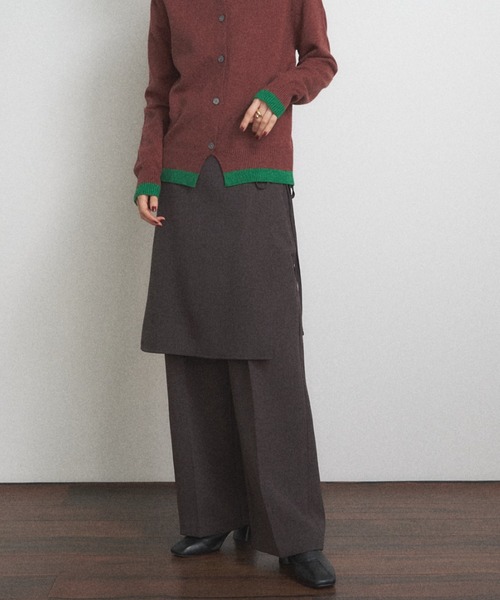 Shelly island（シェリーアイランド）の「レイヤードスラックスパンツ（その他パンツ・レディース・グレー/ブラック/ブラウン・FREE）」の15枚目の写真