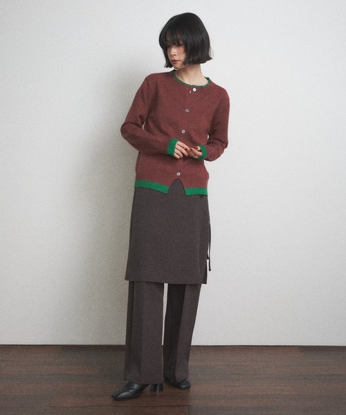 Shelly island（シェリーアイランド）の「レイヤードスラックスパンツ（その他パンツ・レディース・グレー/ブラック/ブラウン・FREE）」の12枚目の写真