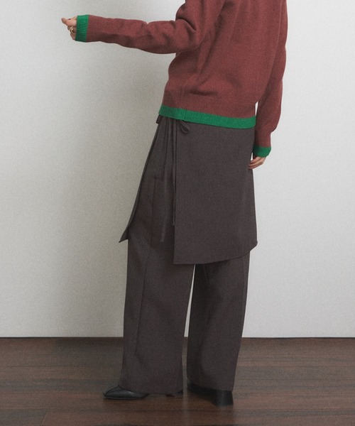 Shelly island（シェリーアイランド）の「レイヤードスラックスパンツ（その他パンツ・レディース・グレー/ブラック/ブラウン・FREE）」の14枚目の写真