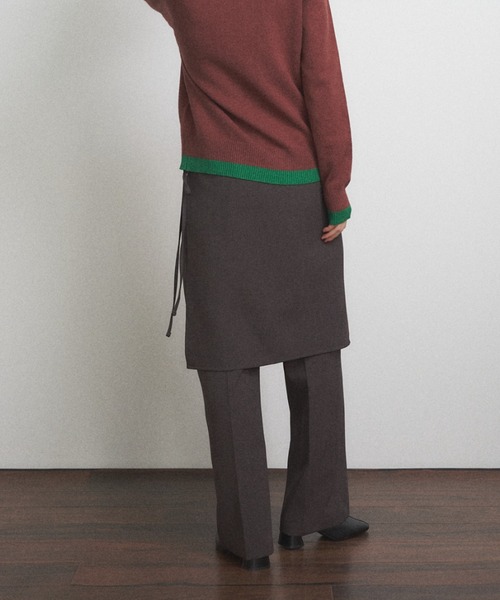 Shelly island（シェリーアイランド）の「レイヤードスラックスパンツ（その他パンツ・レディース・グレー/ブラック/ブラウン・FREE）」の13枚目の写真