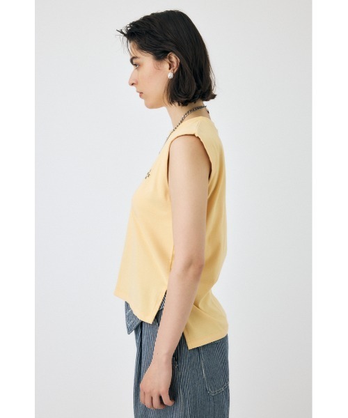 MOUSSY（マウジー）の「TINY LETTER SLEEVELESS トップス（タンクトップ・レディース・オレンジ系その他/ホワイト/ネイビー・FREE）」の11枚目の写真