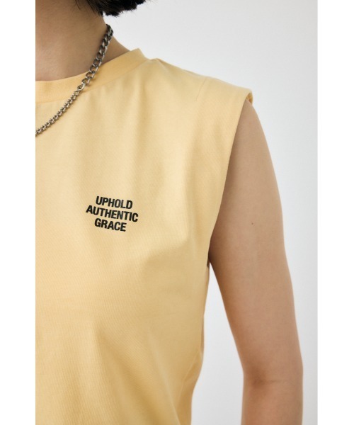 MOUSSY（マウジー）の「TINY LETTER SLEEVELESS トップス（タンクトップ・レディース・オレンジ系その他/ホワイト/ネイビー・FREE）」の13枚目の写真