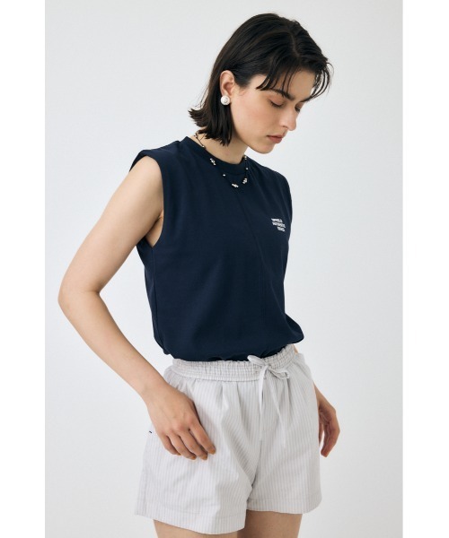 MOUSSY（マウジー）の「TINY LETTER SLEEVELESS トップス（タンクトップ・レディース・オレンジ系その他/ホワイト/ネイビー・FREE）」の21枚目の写真