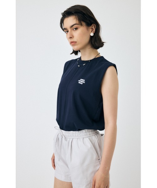MOUSSY（マウジー）の「TINY LETTER SLEEVELESS トップス（タンクトップ・レディース・オレンジ系その他/ホワイト/ネイビー・FREE）」の22枚目の写真