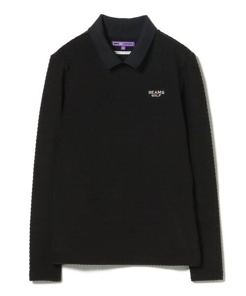 BEAMS GOLF(ビームスゴルフ)の「PURPLE LABEL / 衿付 グリッドプルオーバーシャツ(ポロシャツ・レディース・ブラック/ホワイト/ネイビー・SMALL/MEDIUM/LARGE)」の20枚目の写真