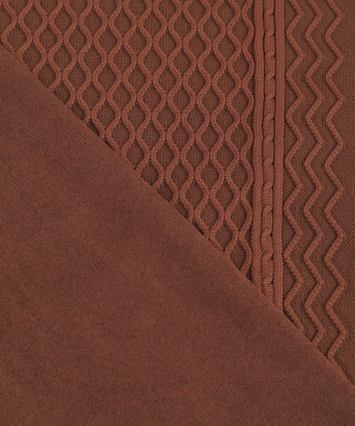 MEN'S BIGI（メンズビギ）の「ニットコンビ フェイクスエード長袖Tシャツ（Tシャツ/カットソー・メンズ・マスタード/ブラウン/グレー/ブラック・04/02/01/03）」の8枚目の写真