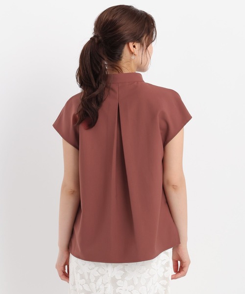 Andemiu（アンデミュウ）の「ポケットデザインフレンチスリーブシャツ579753（シャツ/ブラウス・レディース・アイボリー/チャコールグレー/オレンジ・FREE）」の16枚目の写真