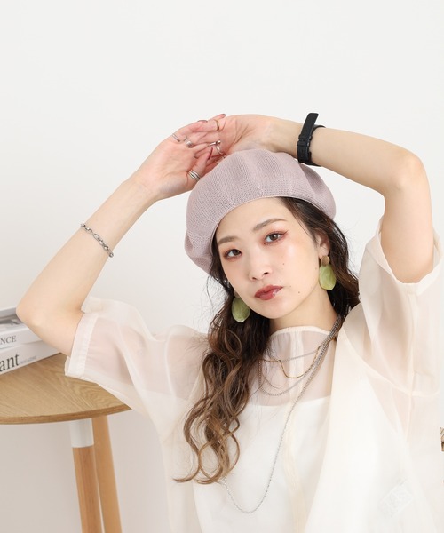 FUNALIVE（ファンアライブ）の「コットンベレー（ハンチング/ベレー帽・レディース・ベージュ/マスタード/ベージュ系その他/ブルー/グレー系/ブラック/カーキ・フリー）」の4枚目の写真