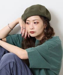 ハンチング/ベレー帽（グリーン・カーキ/緑色系）ファッション