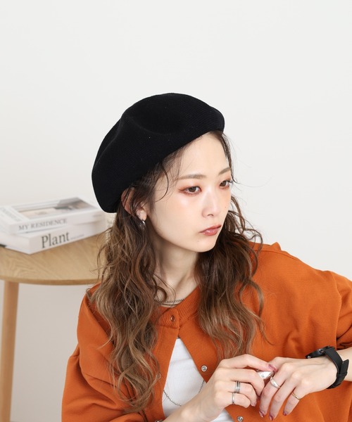 FUNALIVE（ファンアライブ）の「コットンベレー（ハンチング/ベレー帽・レディース・ベージュ/マスタード/ベージュ系その他/ブルー/グレー系/ブラック/カーキ・フリー）」の2枚目の写真