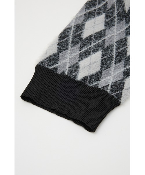 SLY（スライ）の「ARGYLE CHECK HG LEG WARMER アーガイルチェック ハイゲージ レッグウォーマー 秋服（レッグウォーマー・レディース・ブラック/ブルー/グレー・FREE）」の7枚目の写真