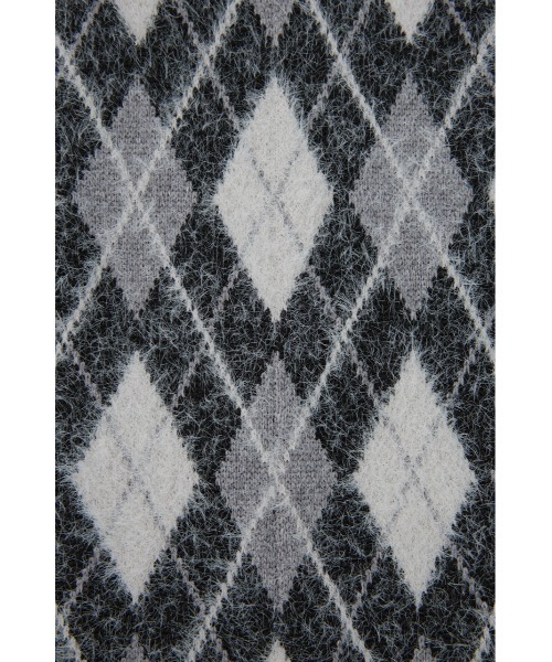 SLY（スライ）の「ARGYLE CHECK HG LEG WARMER アーガイルチェック ハイゲージ レッグウォーマー 秋服（レッグウォーマー・レディース・ブラック/ブルー/グレー・FREE）」の8枚目の写真