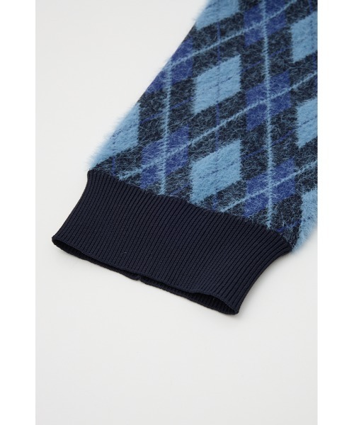 SLY（スライ）の「ARGYLE CHECK HG LEG WARMER アーガイルチェック ハイゲージ レッグウォーマー 秋服（レッグウォーマー・レディース・ブラック/ブルー/グレー・FREE）」の21枚目の写真