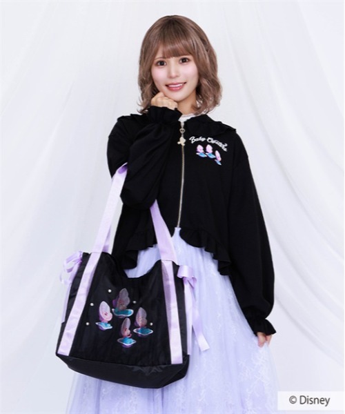 axes femme(アクシーズファム)の「ヤングオイスターとおばあさんカキ/トートバッグ(トートバッグ・レディース・ピンク/ブラック・FREE)」の4枚目の写真