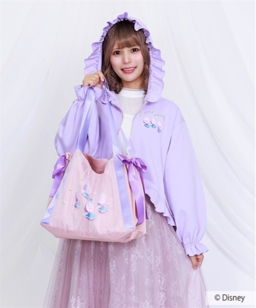 axes femme(アクシーズファム)の「ヤングオイスターとおばあさんカキ/トートバッグ(トートバッグ・レディース・ピンク/ブラック・FREE)」の5枚目の写真